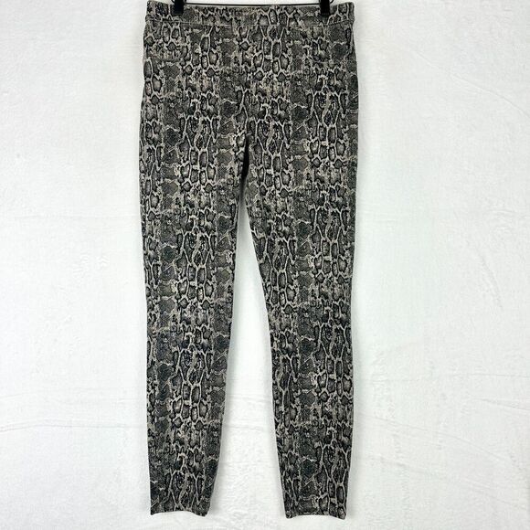 Spanx Ankle Jean-ish Leggings Size Large Snake Print Pull On High Rise - Picture 1 of 5